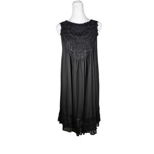 Alter'd State‎ Womens Black Baby Doll Dress Lace Embellished Size Medium NWT